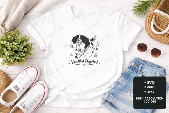 Bernese Mountain Dog Playful SVG Design