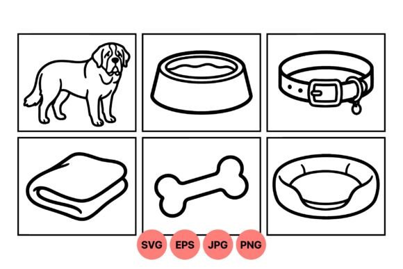 Cute Dog Accessories Svg Design