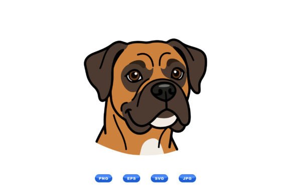 Cute Dog Head Clipart SVG