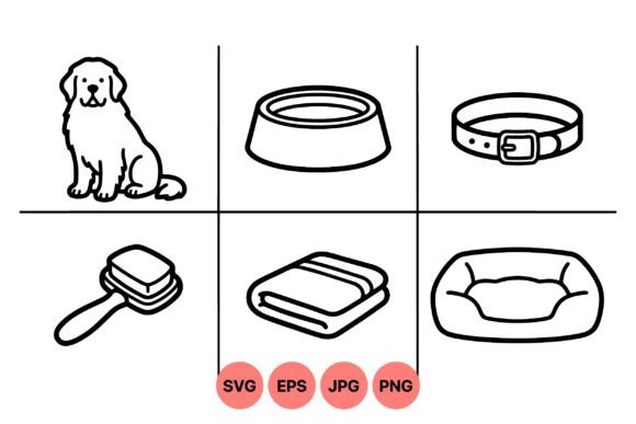 Cute Dog Pet Accessories SVG