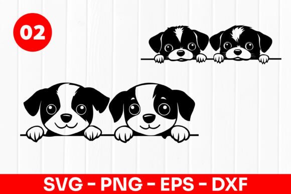 Cute Puppy Faces Cartoon Dog Heads SVG
