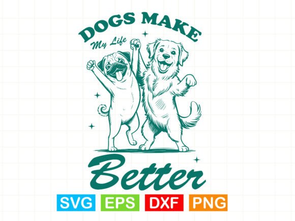 Dancing Dogs SVG, Retro Dog Lover