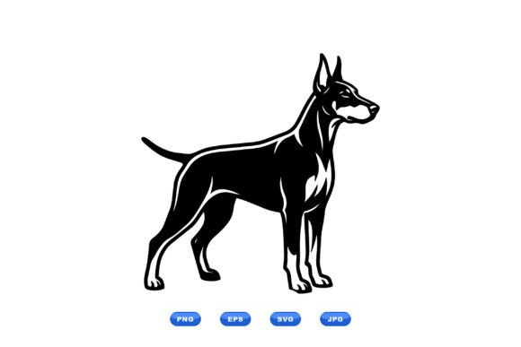 Doberman Dog Silhouette SVG Review