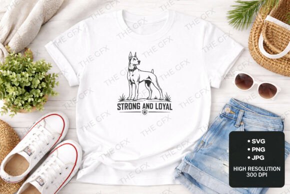 Doberman Dog Strong Loyal SVG Design