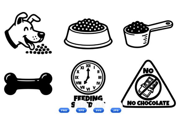 Dog Feeding Icon SVG Set Review