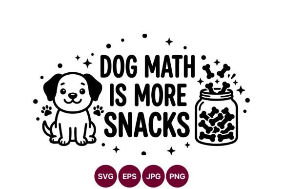 Dog Math Snack SVG Design