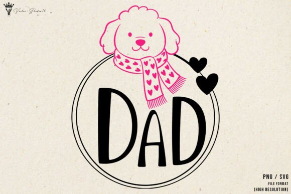 Fathers Day Dog Pet Dad SVG PNG