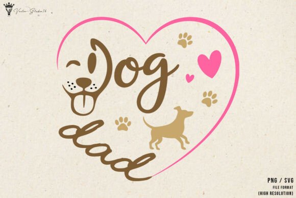 Fathers Day Pet Love SVG PNG