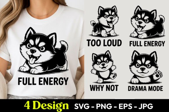 Full Energy Dog Humor SVG PNG