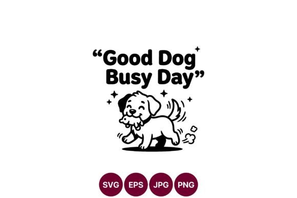Happy Playful Dog Clipart SVG