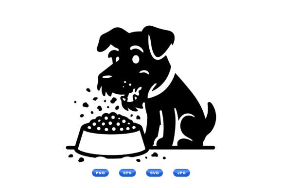 Playful Dog Feeding SVG Review