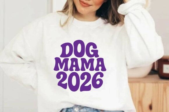 Retro Dog Mama 2026 SVG T-Shirt Design