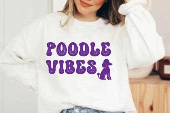 Retro Poodle Vibes SVG, Poodle Dog PNG