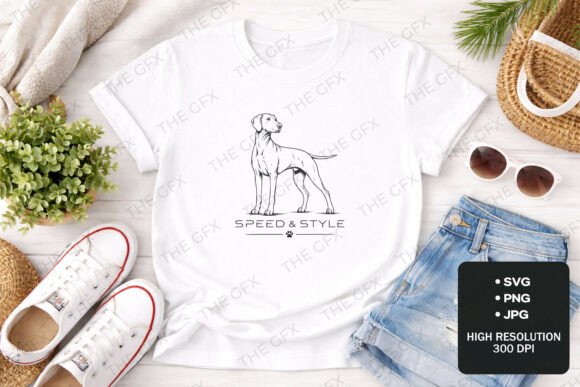 Speed Style Dog Shirt Design SVG