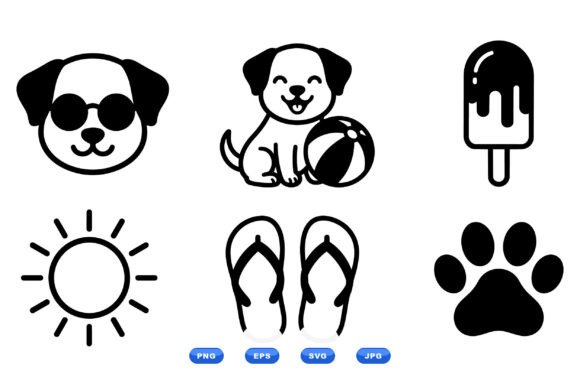 Summer Dog Icons SVG Pack Review